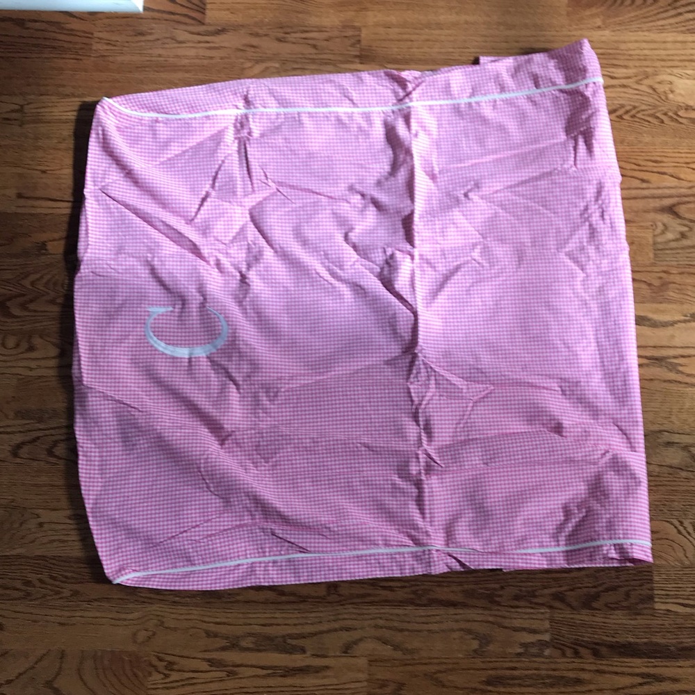 Pottery Barn Twin headboard slipcover & bed skirt